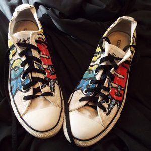 VINTAGE CONVERSE CHUCK TAYLOR LOW TOP VINTAGE GRAFFITI COLORFUL W 9 M 7 …